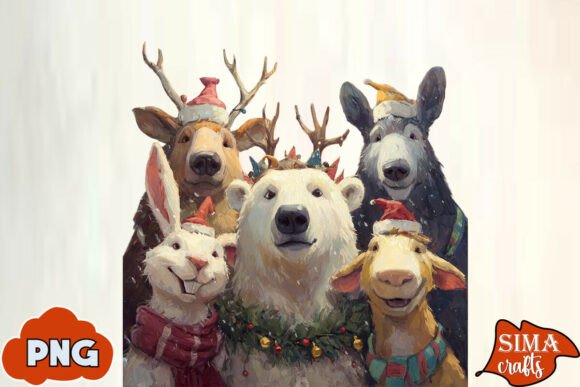 Download Christmas Animals Celebrating Polar Bear - Anima Collection