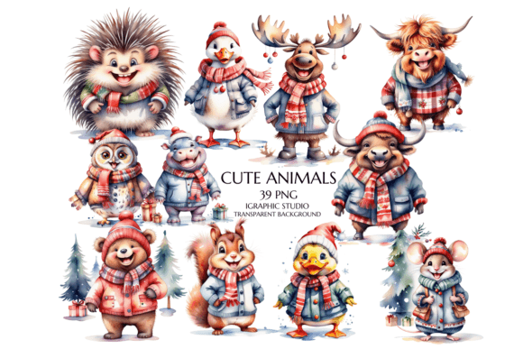 Download Winter Woodland Animals Clipart - Anima Collection