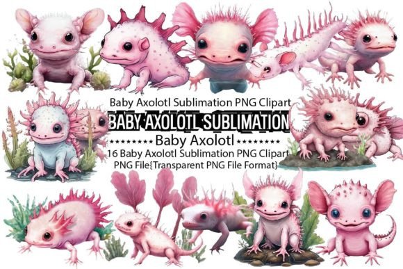 Download Baby Axolotl Sublimation Bundle - Sublimation Collection