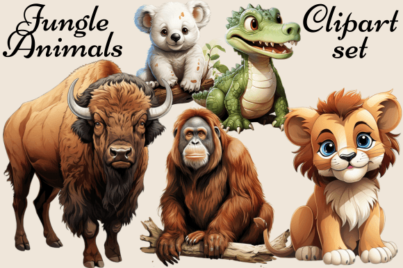 Download Jungle Animals Clipart Set - Anima Collection