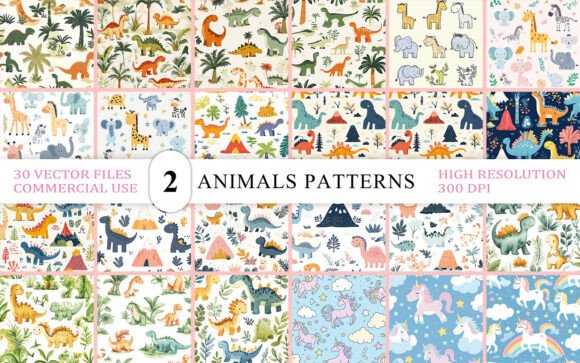 Download Dinosaur, Jungle Animals &amp; Unicorn - Anima Collection