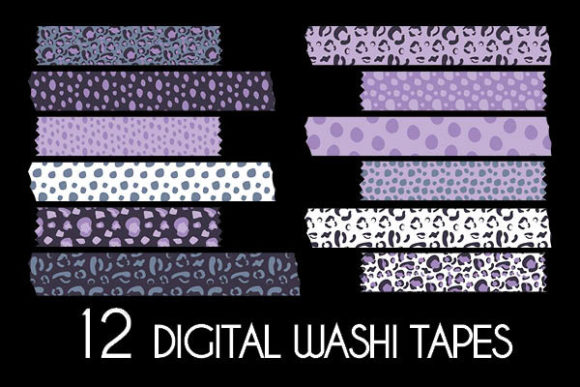 Download Purple Animal Prints Washi Tapes Pattern - Anima Collection