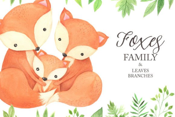 Download Watercolor Fox Family Animals Clipart - Anima Collection