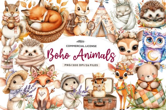 Download Sweet Boho Woodland Creatures Animals - Anima Collection