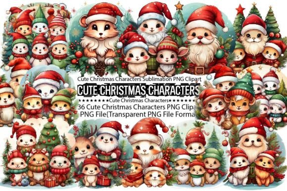 Download Cute Christmas Characters Sublimation - Sublimation Collection