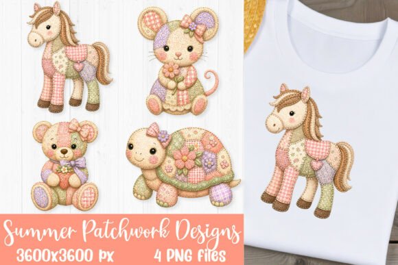 Download Summer Patchwork Animal Sublimation PNG - Anima Collection