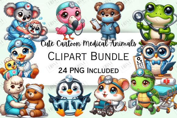 Download Cute Cartoon Medical Animals Clipart - Anima Collection