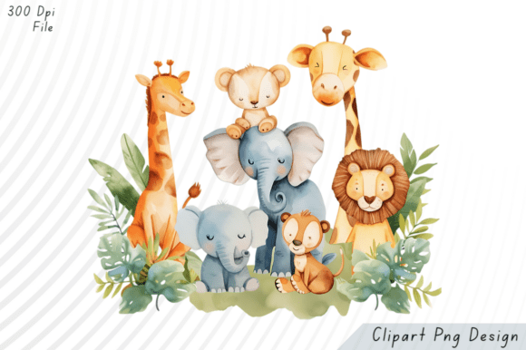 Download Cute Safari Animals PNG Clipart - Anima Collection