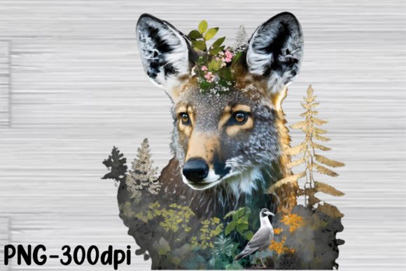 Download Double Exposure Woodland Animal PNG - Anima Collection