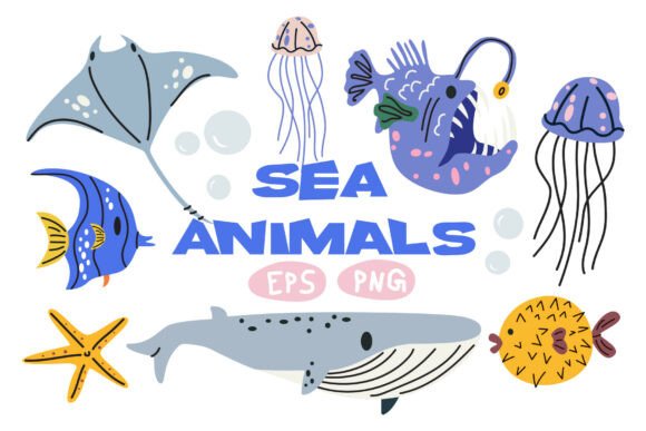 Download Marine Life Sea Animals and Fish Clipart - Anima Collection
