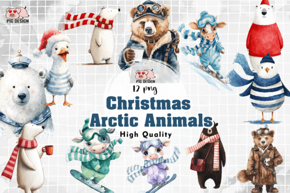Download Christmas Arctic Animals PNG - Anima Collection