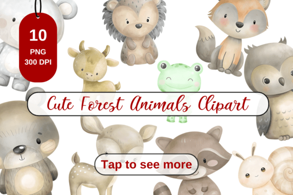 Download Cute Watercolor Forest Animals Clipart - Anima Collection