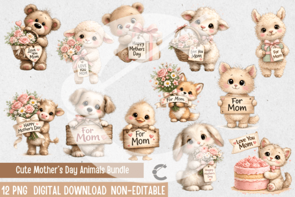 Download Cute Mother’s Day Animals Bundle - Anima Collection