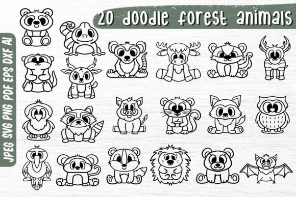 Download Forest Animal Doodle Svg - Anima Collection
