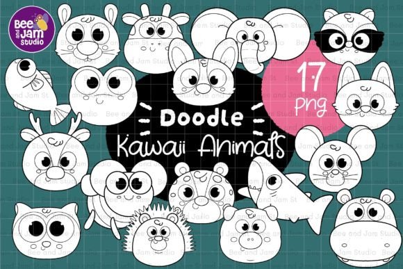 Download KDP Kawaii Animals Coloring PNG Clipart - Anima Collection