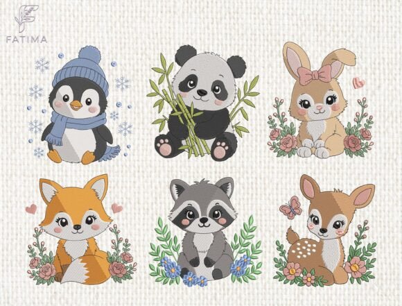 Download Baby Arctic Animal Embroidery Bundle - Anima Collection