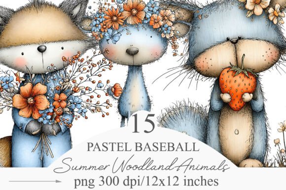 Download Whimsical Summer Woodland Animals Set-2 - Anima Collection