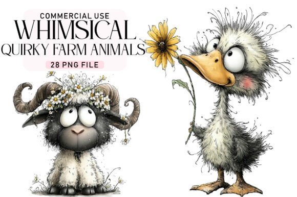 Download Whimsical Quirky Farm Animals PNG - Anima Collection