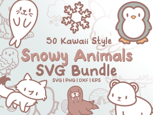 Download Snowy Animals SVG Illustrations - Anima Collection