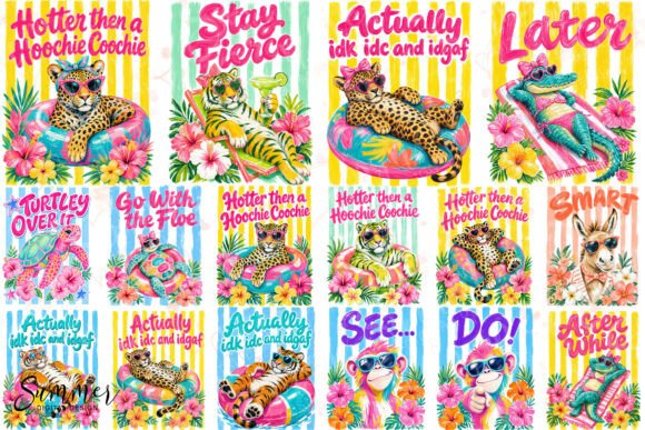 Download Sassy Summer Preppy Animal Sublimation - Anima Collection