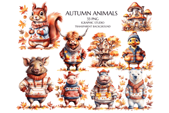 Download Autumn Woodland Animals Clipart - Anima Collection