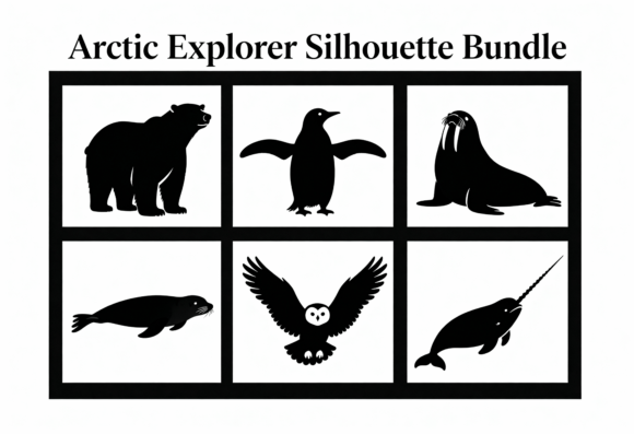 Download Arctic Animals Silhouette Bundle SVG - Anima Collection