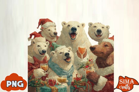 Download Christmas Animals Celebrating Polar Bear - Anima Collection