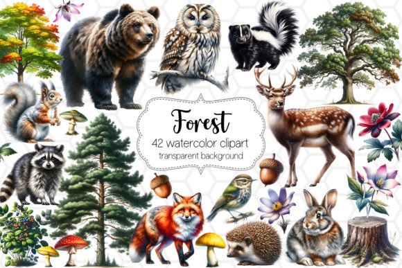 Download Forest Animal Cliparts - Woodland PNGs - Anima Collection