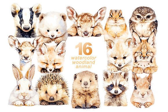 Download Woodland Animal Watercolor Bundle - Anima Collection