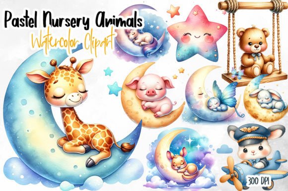 Download Pastel Nursery Animals Clipart - Anima Collection