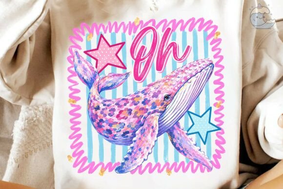 Download Pink Floral Whale PNG Sublimation Design - Sublimation Collection