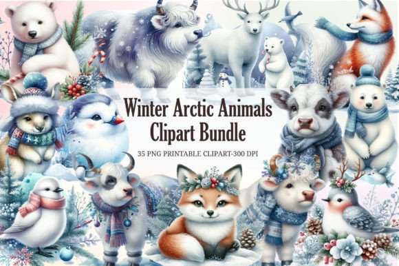 Download Winter Arctic Animals Clipart Bundle - Anima Collection