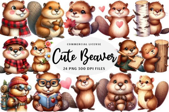 Download Cute Beaver Clipart's, Woodland Animals - Anima Collection