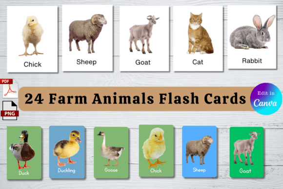 Download Farm Animal Flash Cards for Kids - Anima Collection