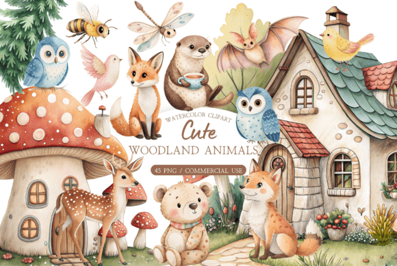Download Rustic Forest Animals Clipart PNG - Anima Collection