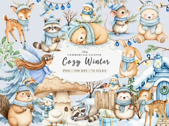 Download Christmas Woodland Cute Animals Fairy - Premium Resources