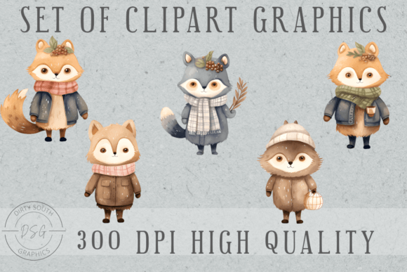 Download Winter Woodland Animals Set of 5 - Anima Collection