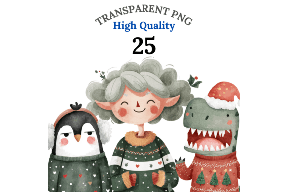 Download 25 Christmas Animal Clipart - Anima Collection
