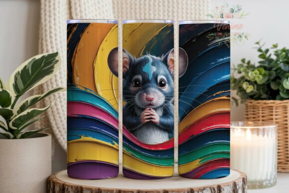Download Whimsical Animal Art Painting Tumbler - Anima Collection