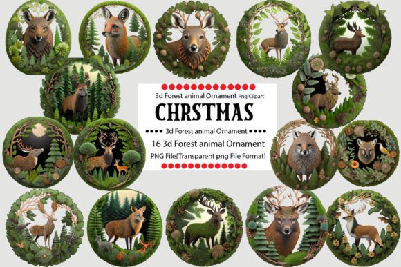 Download 3d Forest Animal Ornament Bundle - Anima Collection