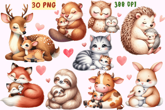 Download Mothers and Babies Nursery Animals PNG - Anima Collection