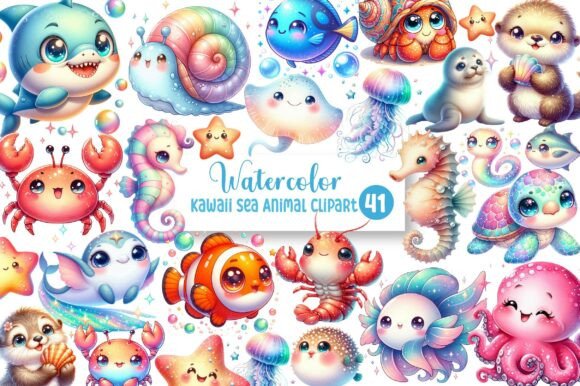 Download Kawaii Sea Animal Clipart - Anima Collection