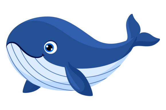 Download Blue Whale Baby Animal. Cartoon Kid Char - Anima Collection