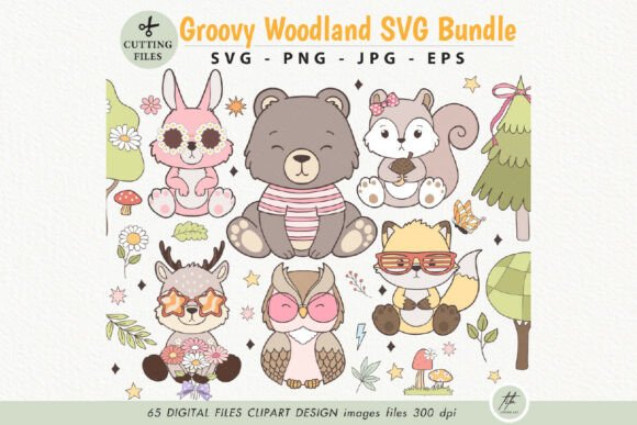 Download Groovy Woodland Animals SVG - Anima Collection