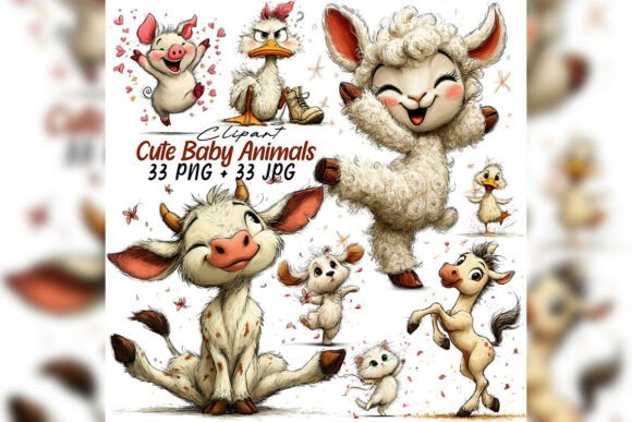 Download Whimsical Baby Animals Clipart Baby Png - Anima Collection