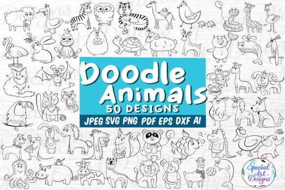 Download 50 Animal Doodle Svg | Animal Svg - Anima Collection