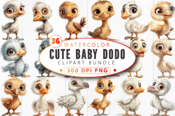 Download Cute Baby Dodo Nursery Animal Clipart - Anima Collection