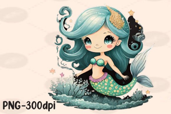 Download Kawaii Mermaid Sublimation - Sublimation Collection