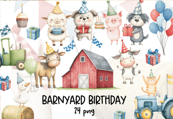 Download Cute Farm Animals Clipart for Kids Party - Anima Collection
