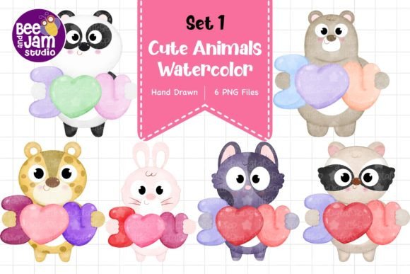 Download Cute Animal Designs, Watercolor PNG File - Anima Collection